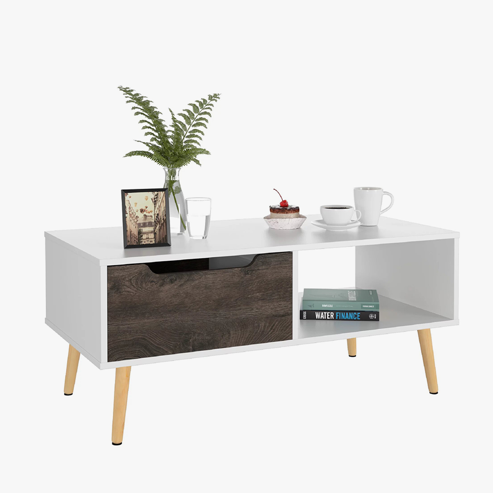 Homfa Coffee Tables for Living Room TV Stand, Wooden Console Table Sofa Side Table - Image 2