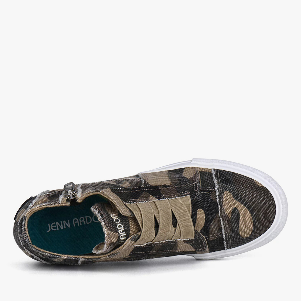 Sneakers for Womens Fashion Platform Hidden Heel Slip On Sneaker Non Slip Side Zipper - Image 4