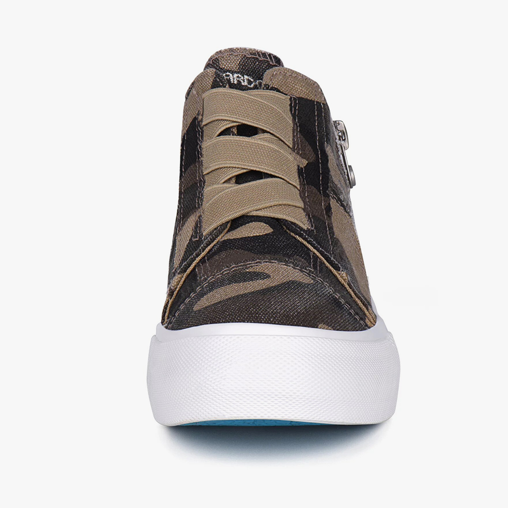 Sneakers for Womens Fashion Platform Hidden Heel Slip On Sneaker Non Slip Side Zipper - Image 3